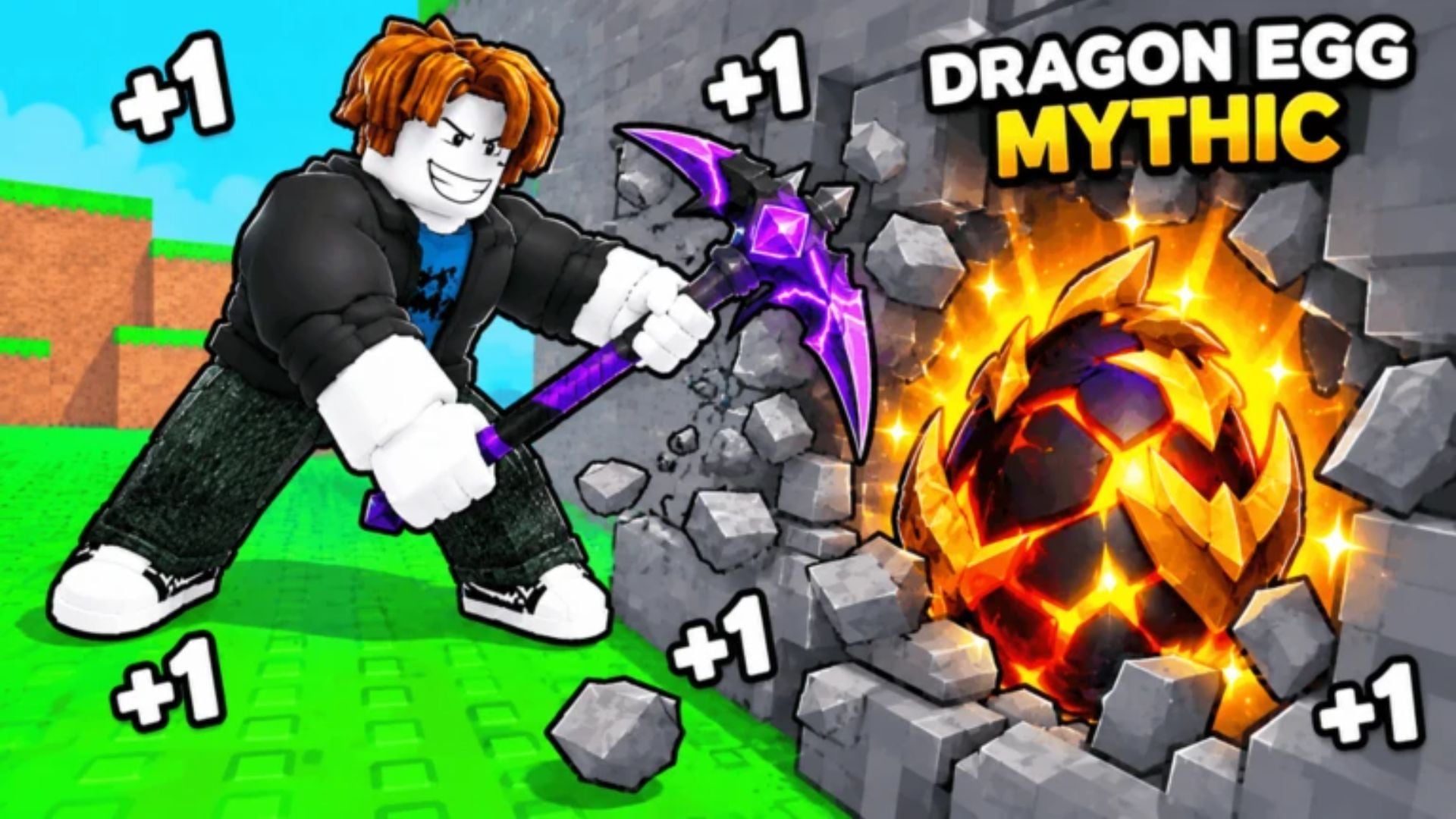 Importance of +1 Pickaxe Swing for Eggs code rewards (Image via Roblox)