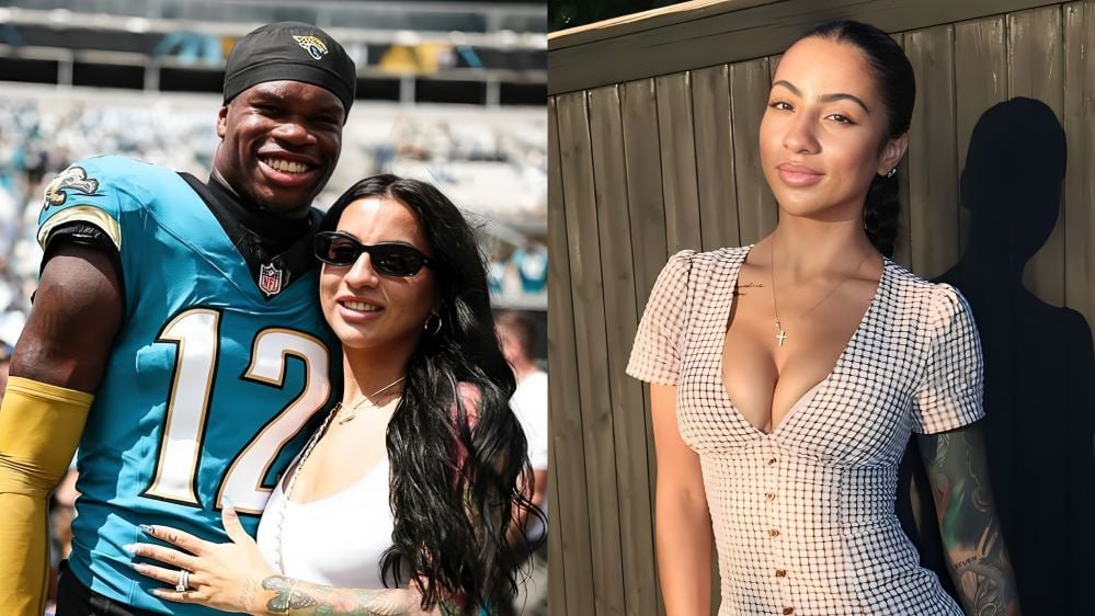 Travis Hunter’s wife Leanna Lenee shines under London sunlight posing in mini romper dress: PICS