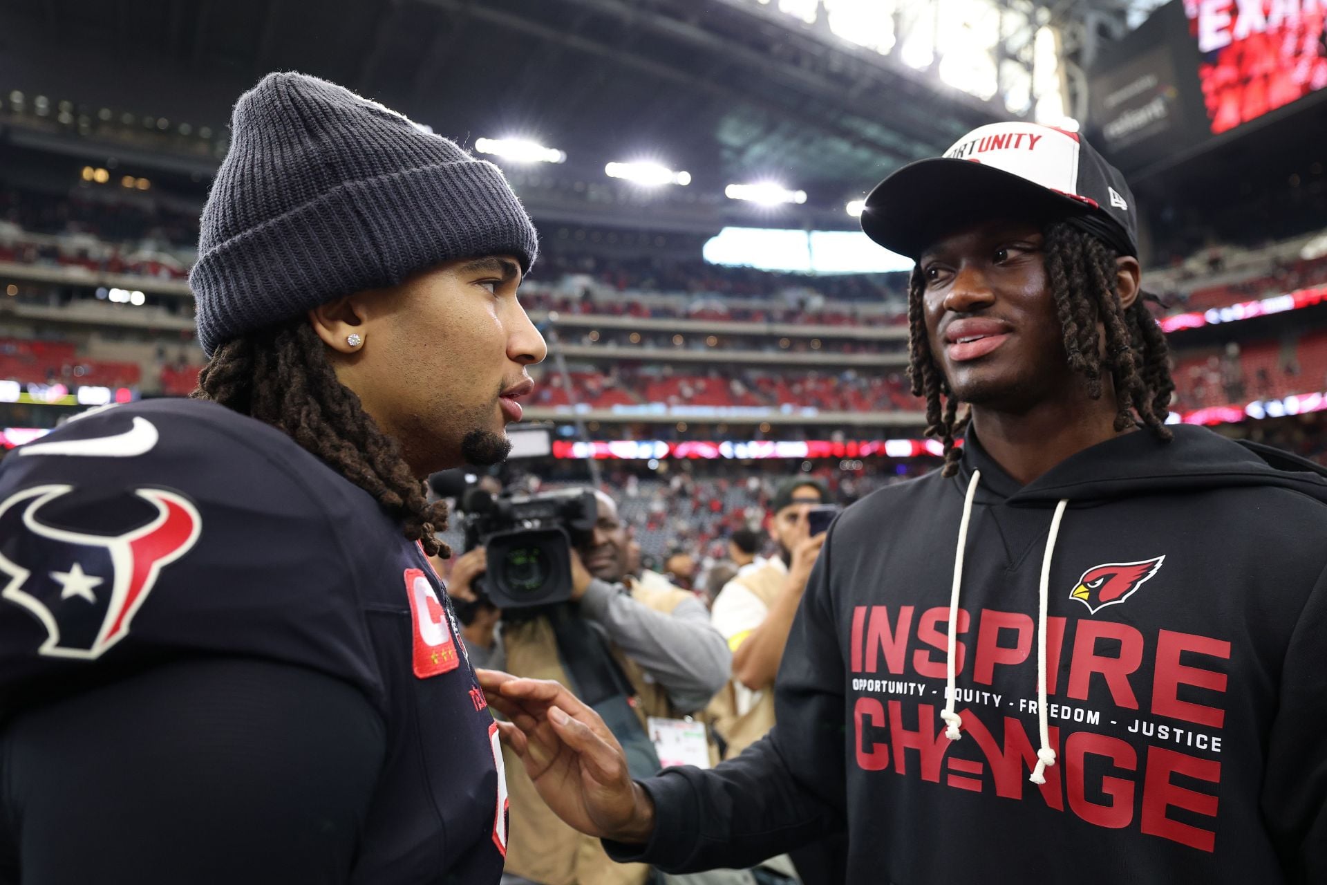 "Might get more targets than Nico due to the power of friendship": NFL fans react to C. J. Stroud and Marvin Harrison Jr. practicing together