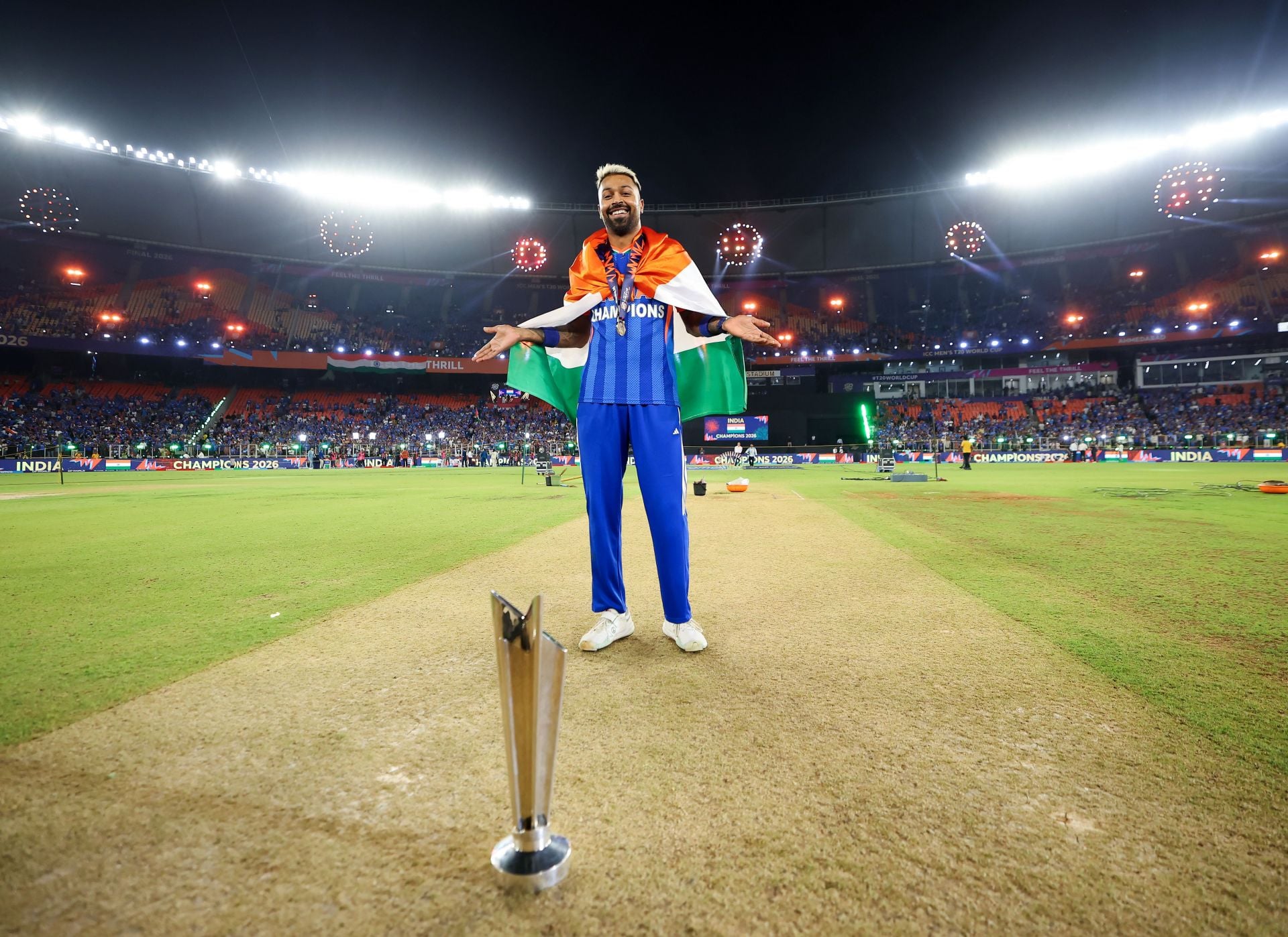 Hardik Pandya recreates iconic pose with 2 famous content creators amid IND vs WI 2026 series [In Picture]