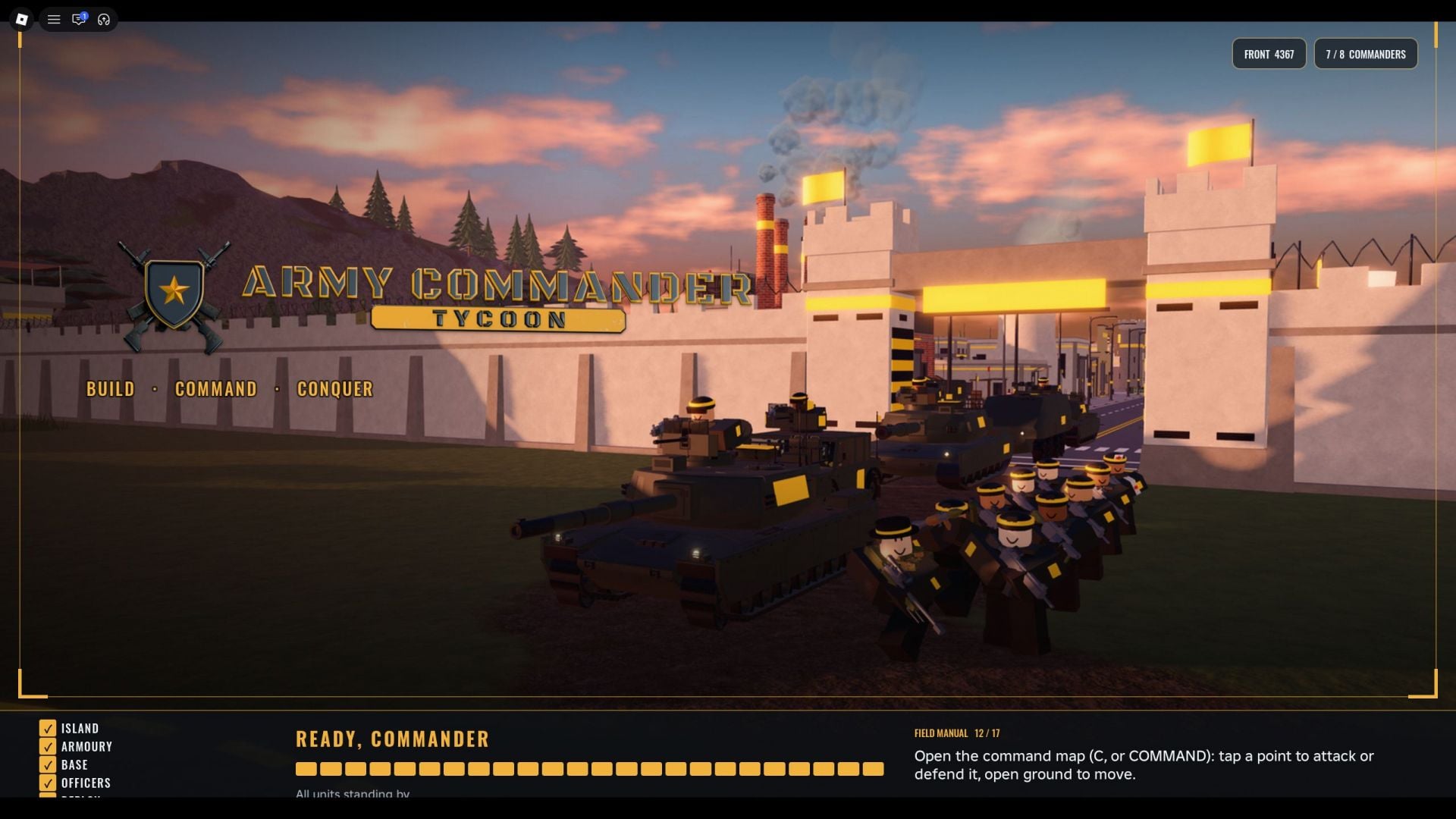 Army Commander Tycoon codes (October 2026)