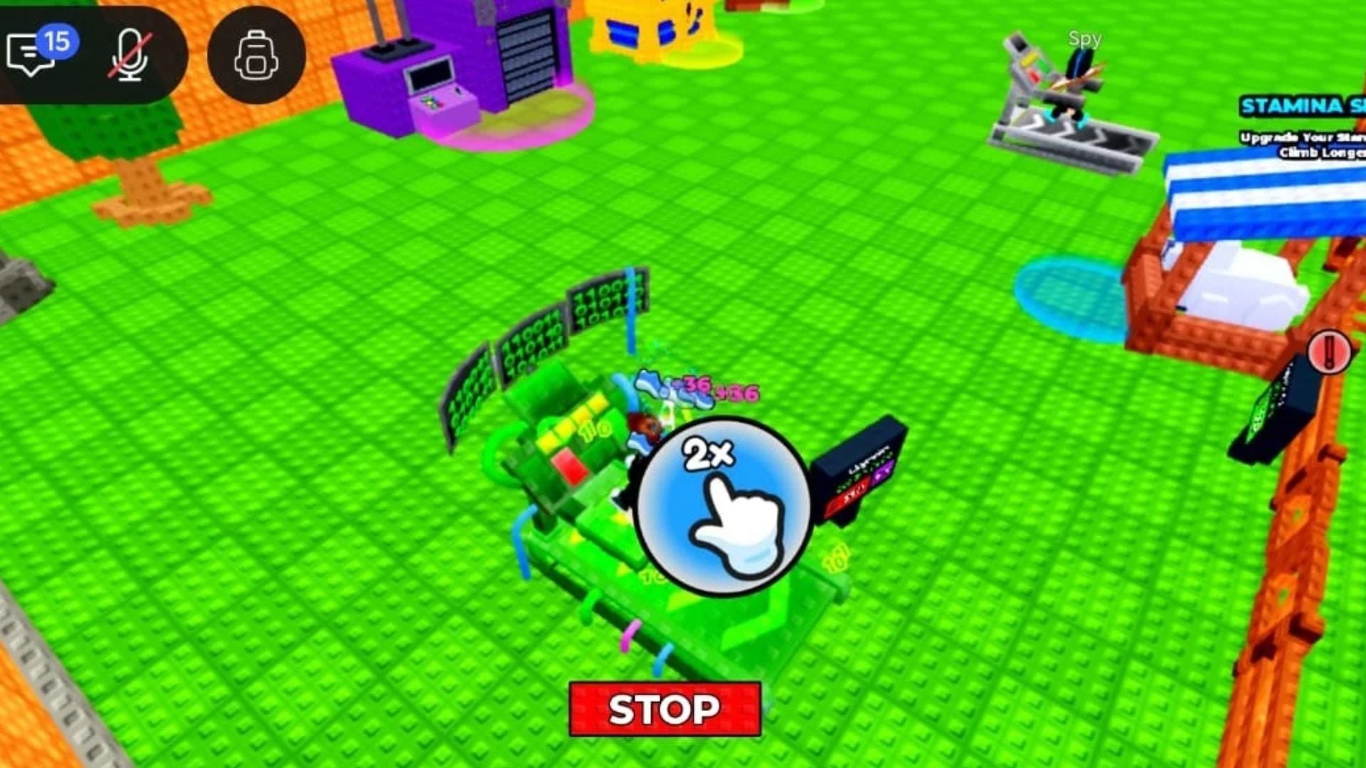 Aviso 2x en pantalla durante el entrenamiento en Climb For Animals Eggs