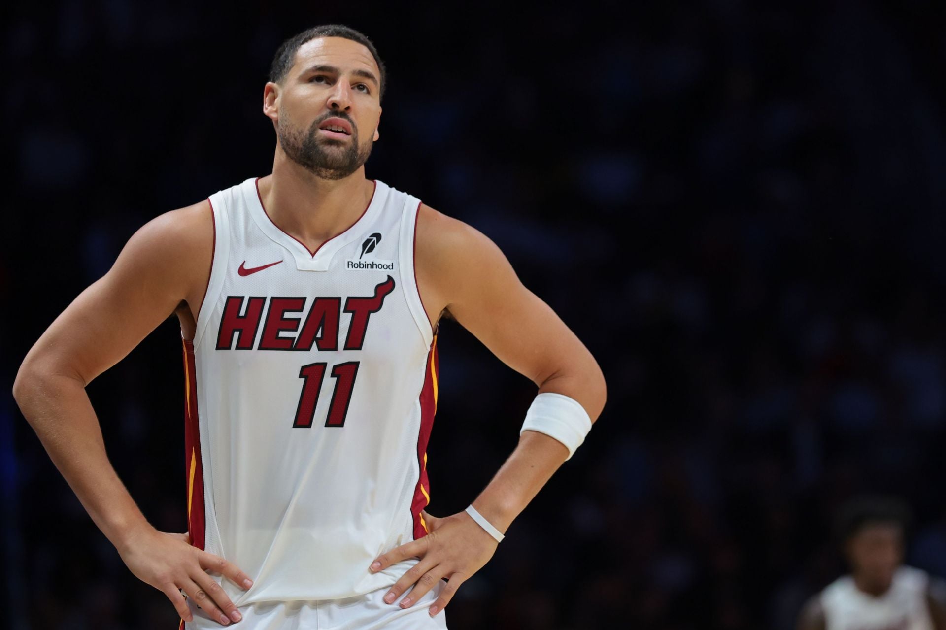 Klay Thompson's stint with the Miami Heat has started with a cold shooting stretch. - Source: Imagn