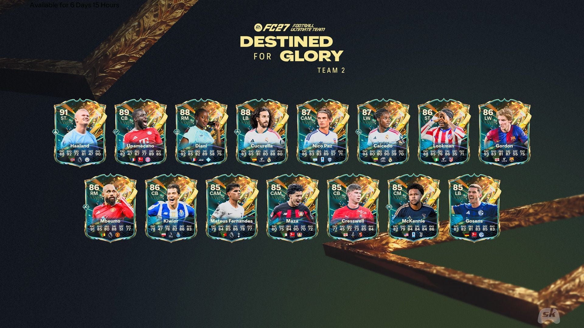 All EA FC 27 Destined for Glory Team 2 players