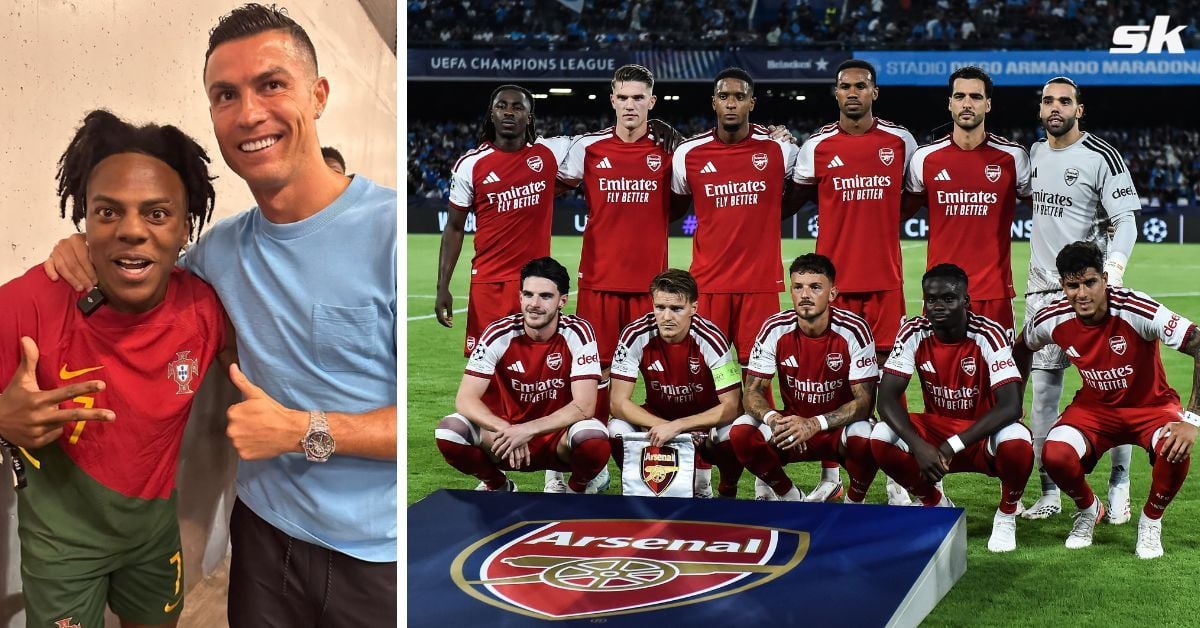 Arsenal star set to perform combination of Cristiano Ronaldo goal celebration and bark after losing bet with IShowSpeed