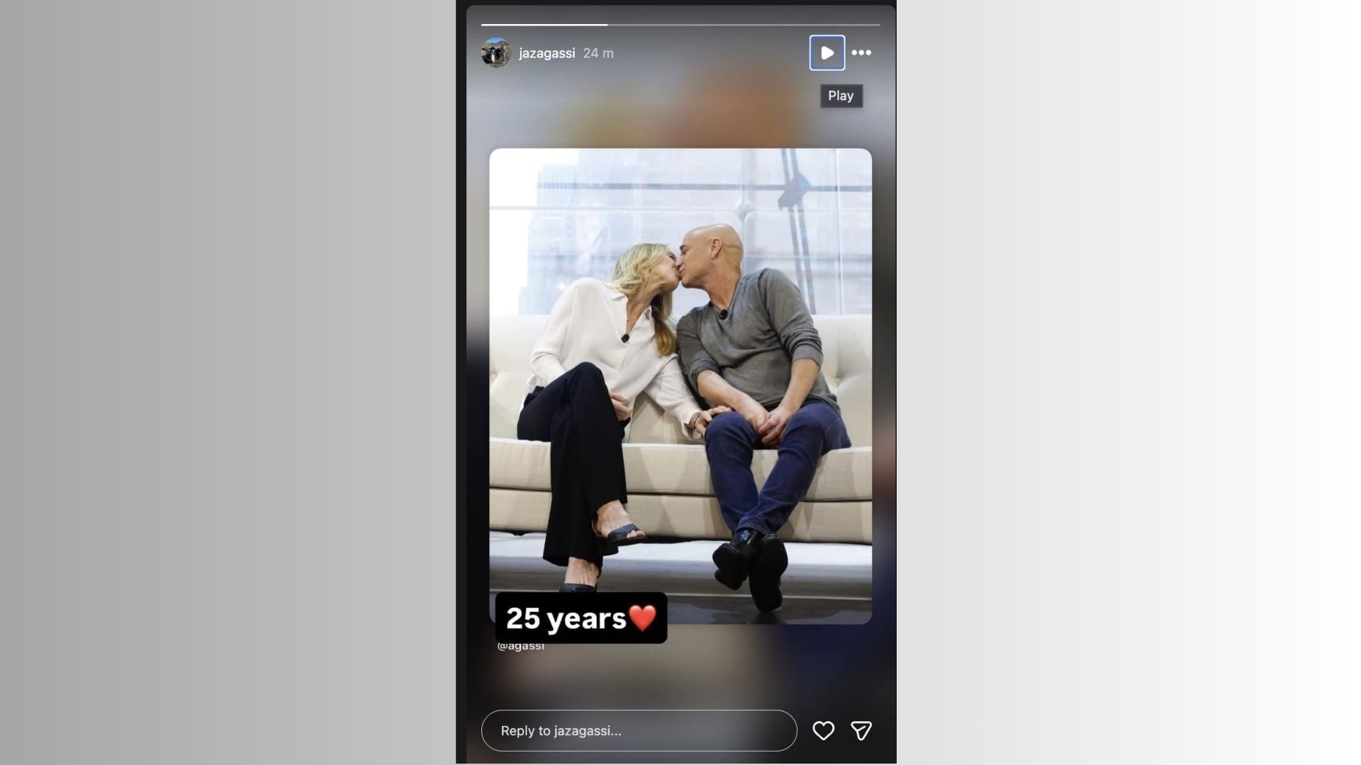 Graf and Agassi's daughter Jaz celebrates her parents' 25th wedding anniversary