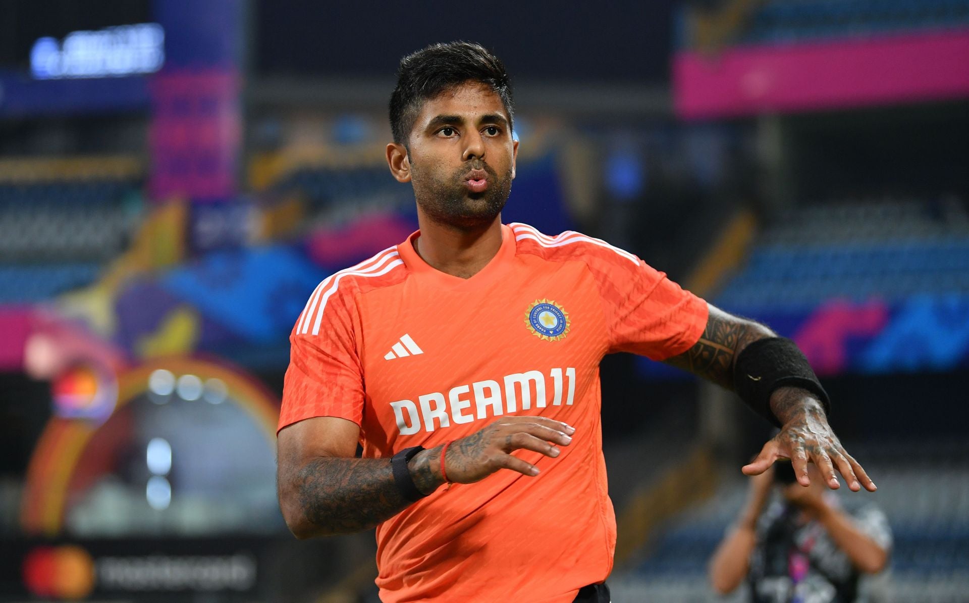 Suryakumar Yadav imitates his iconic 'supla shot' during ramp walk in stylish traditional attire after IND vs WI 2026 T20Is [Watch]
