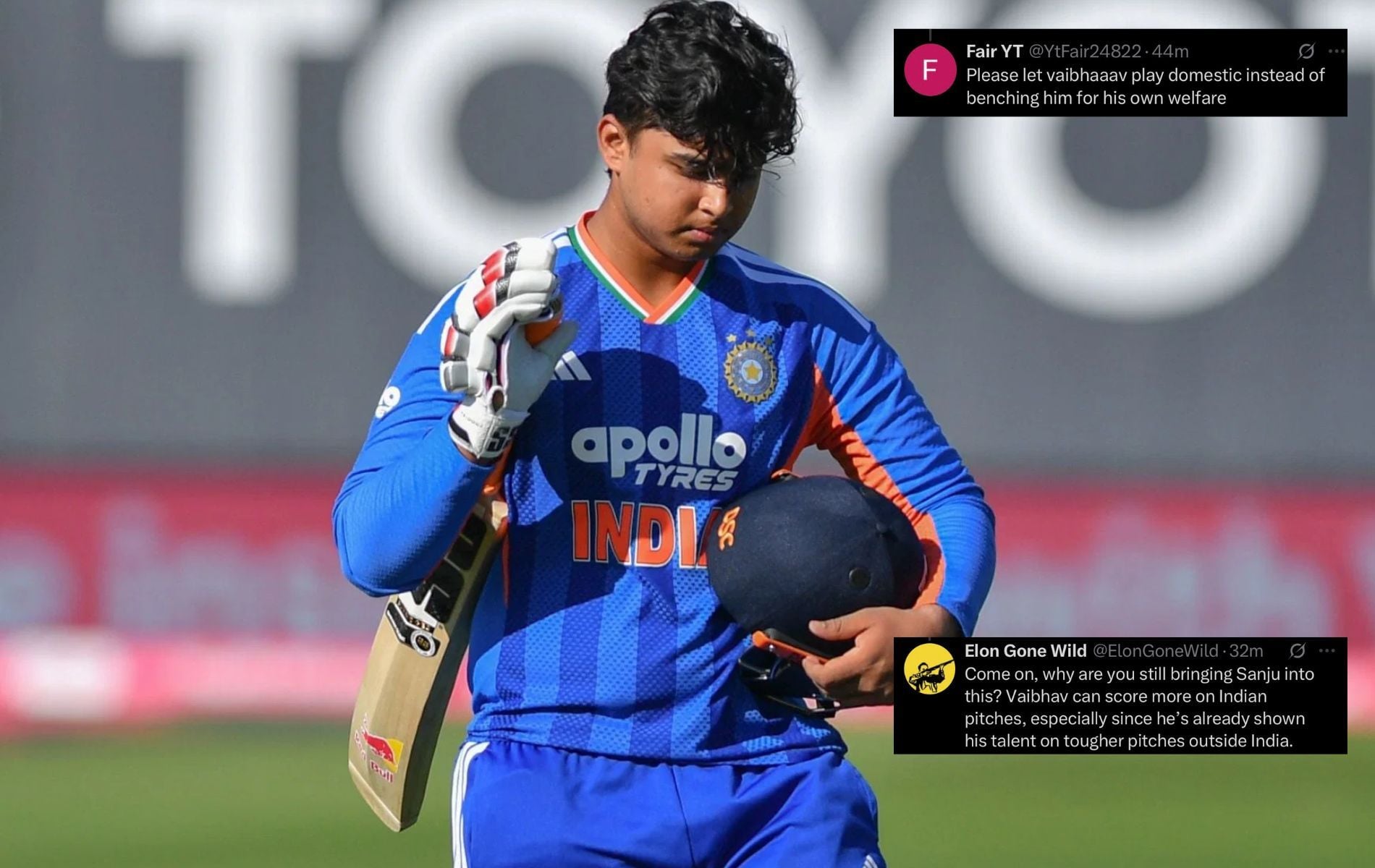 "He's already shown his talent on tougher pitches" - Fans react to Vaibhav Suryavanshi's absence from playing XI for IND vs WI 2026 1st T20I