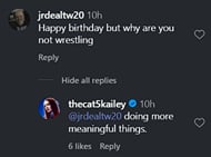 The AEW star responded to a fan