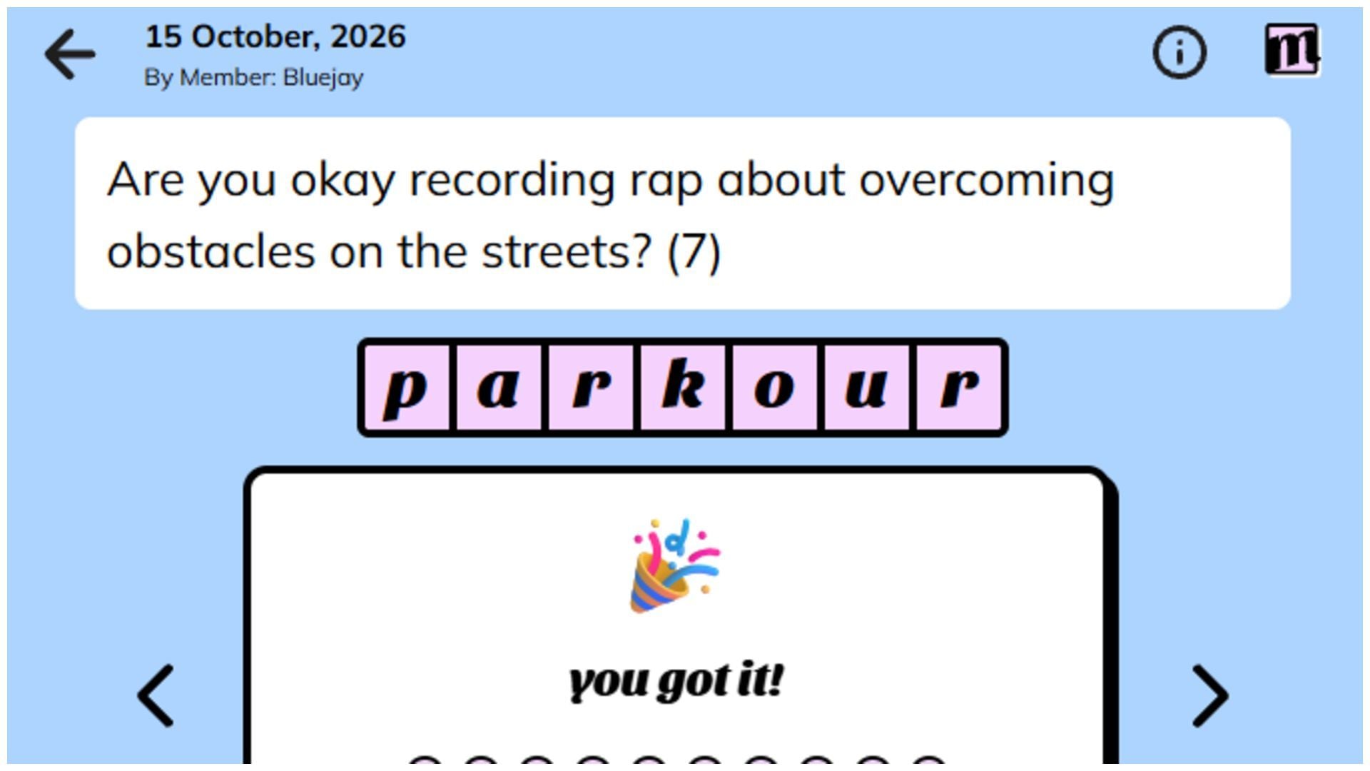 Today's Minute Cryptic Answer and Hints for October 15, 2026