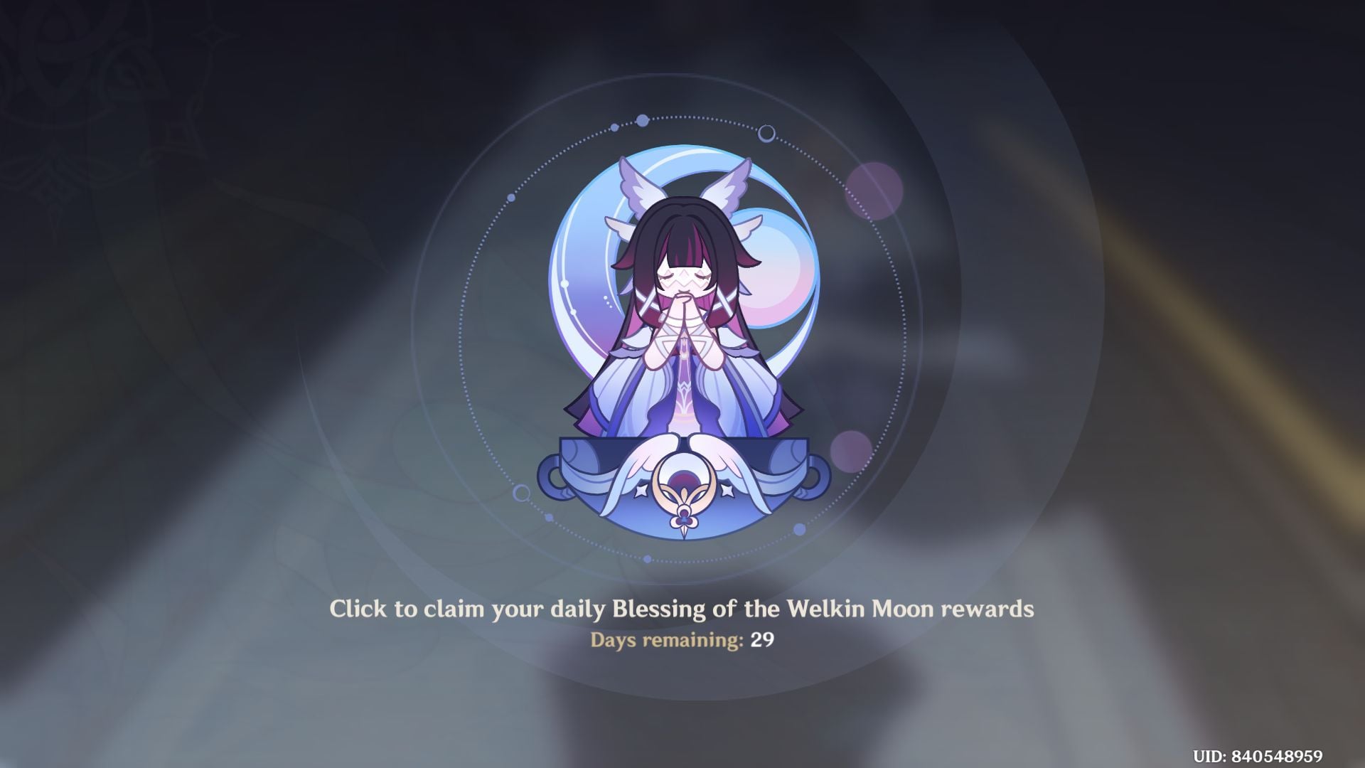 Blessing of the Welkin Moon rewards (Image via HoYoverse)