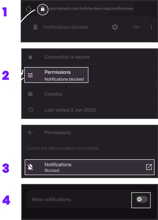 Enable Notification Steps