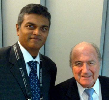  Nirvan meeting the FIFA Presdient