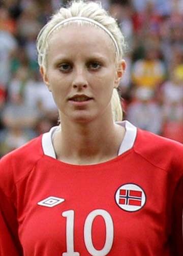 Cecilie Pedersen is a Norwegian footballer from F&Atilde;&cedil;rde in Sveio. She is one of the highest-paid women footballers in the country. In June 2009 she was called up to the national team for the European Championships, and in the second game, against Iceland, she was the match winner with her goal before the break.  She is the winner of Gullballen, the most prestigious Norwegian football prize.