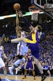 Oklahoma City Thunder humble Lakers in NBA game one