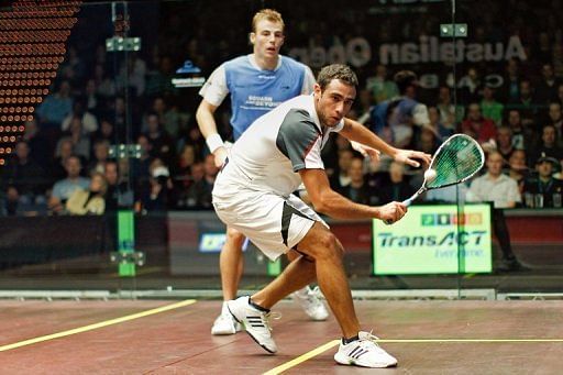 Egypt&#039;s Ramy Ashour (pictured last year) beat compatriot Amr Shabana