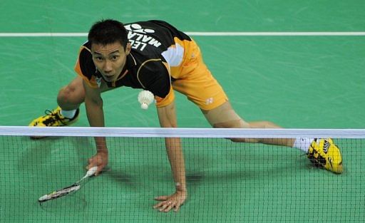 Malaysia&#039;s Lee Chong Wei, seen here in April, sustained a serious ankle injury at the Thomas Cup Tuesday