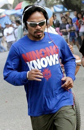 Philippine boxing icon Manny Pacquiao jogs