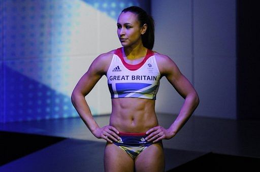 Jessica Ennis models the British Olympic Team GB kit for 2012