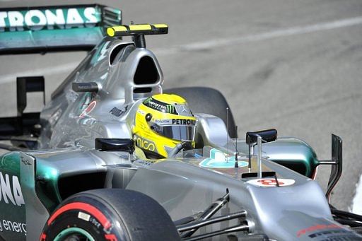 Mercedes&#039; driver Nico Rosberg clocked a best lap of 1min 15.159sec in the final practice for the Monaco Grand Prix