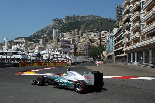 Mercedes&#039; Nico Rosberg was thirs fastest but will start from the front row