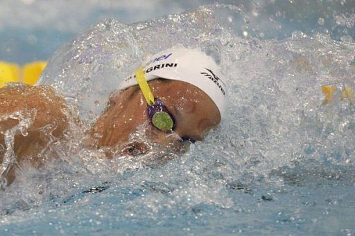 Italy&#039;s Federica Pellegrini competes in the final of the women&#039;s 200-metre freestyle