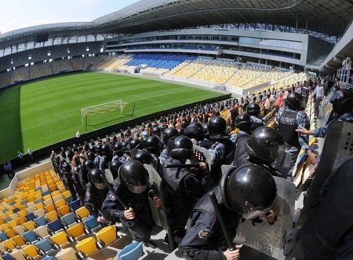 Ukraine has beefed up security but is satisfied that fans will be fine