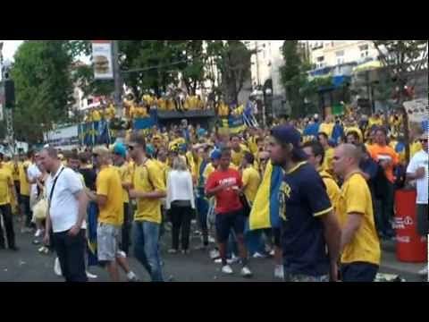 Army used as security as England And Sweden fans throw missiles