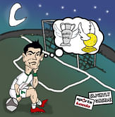 Ronaldo waits for the Penalty