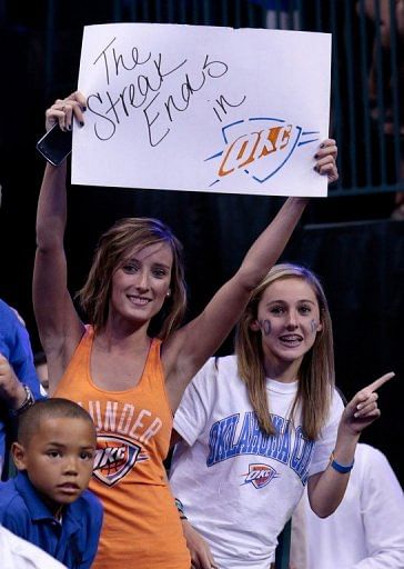 Oklahoma City Thunder on Thursday snapped San Antonio&#039;s 20-game win streak