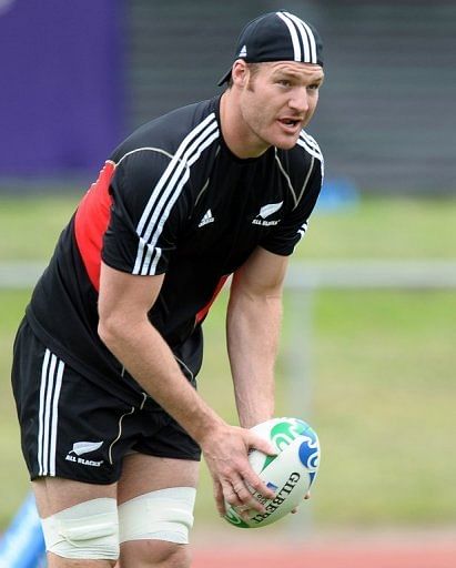New Zealand&#039;s Ali Williams during a team training session in October