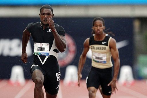 Justin Gatlin was unable to defend his 2004 title at the 2008 Beijing Olympics because of a four-year doping ban