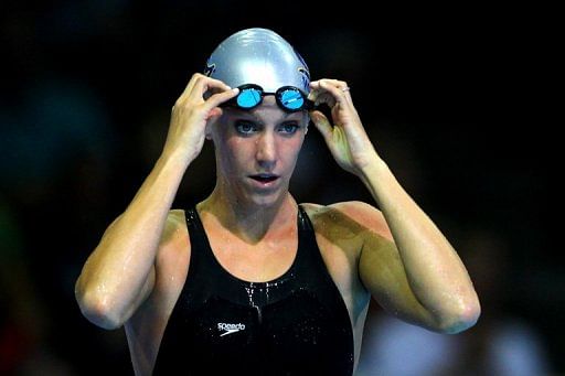 Dana Vollmer won the women&#039;s 100m butterfly at the US Olympic swimming trials in 56.50sec