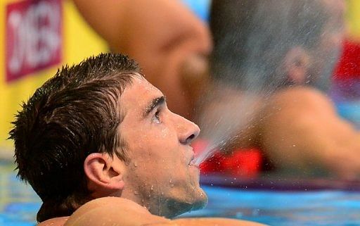 Michael Phelps has so far stayed on track to repeat the eight-race programme he swam in Beijing