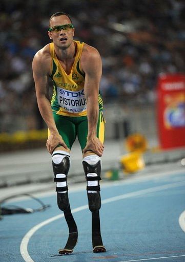 South African sprinter Oscar Pistorius