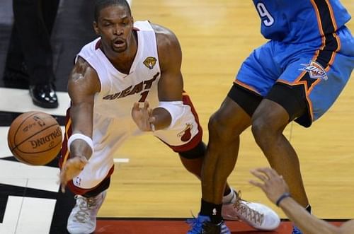 Miami forward Chris Bosh is pictured June 21