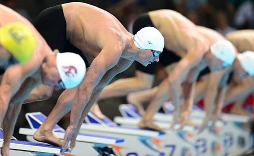 Ryan Lochte won his 200m IM semi-final in 1:55.51sec - fastest time in the world this year