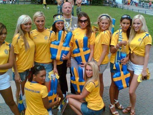 Female Swedish Fans In Ukraine