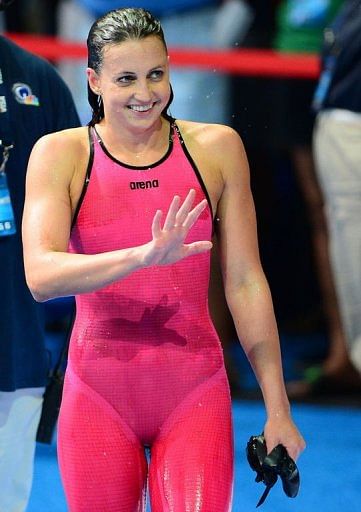 Beijing gold medallist Rebecca Soni won the 200m breaststroke in 2:21.13