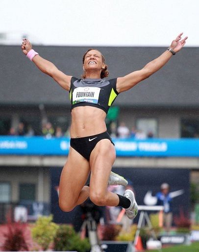 Hyleas Fountain&#039;s long jump of 6.30m helped her win the two-day, seven-event competition