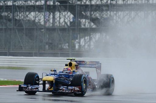 Red Bull Racing&#039;s Australian driver Mark Webber drives