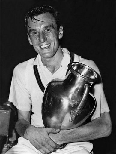 Perry after winning the men&#039;s singles at Forest Hills in 1936