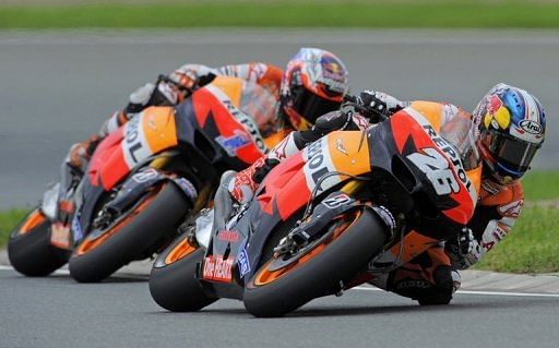 Pedrosa (right) moved up to second in the standings on 146 points