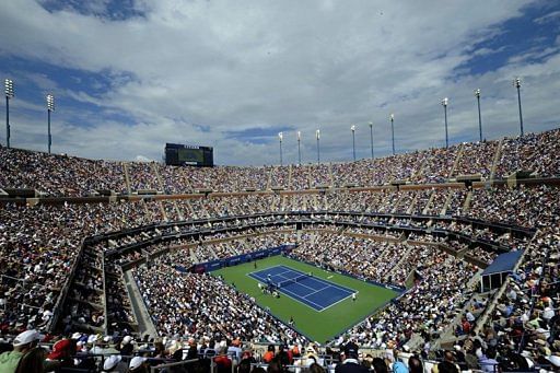 View of the US Open tennis tournament in 2011 at the Billie Jean King National Tennis Center in New York