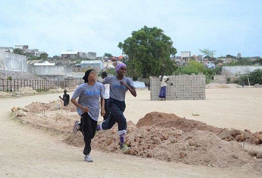 Female athletes are often forced to exercise indoors after threats by extremist Shebab insurgents