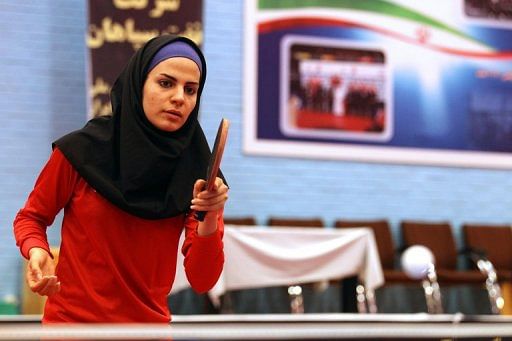 Neda Shahsavari practices in Tehran. She admited that expectations are high but vowed 