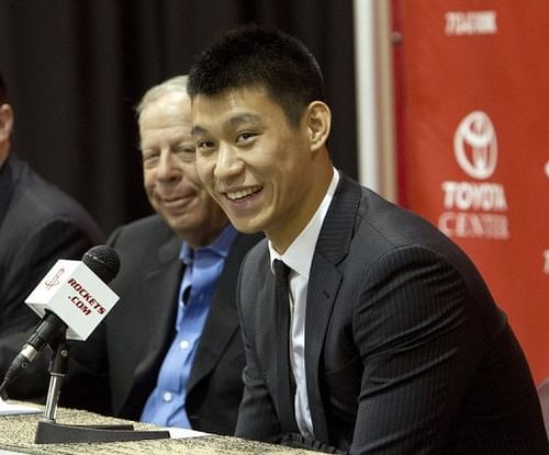 Jeremy Lin, 23, was introduced on Thursday at the team's practice facility as the newest member of the Houston Rockets