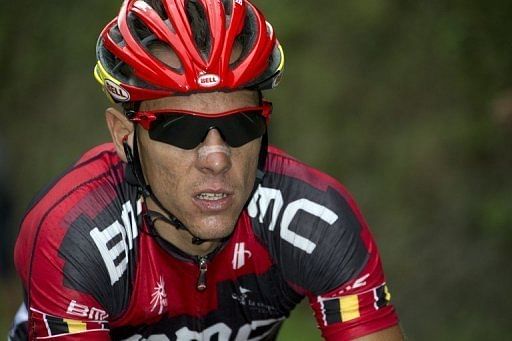 Gilbert was among several riders brought down in a spill at the 120 km mark