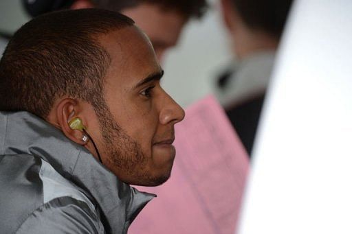 Hamilton (pictured) was outpaced by McLaren teammate Jenson Button