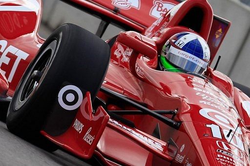 Dario Franchitti will start Sunday&#039;s race from pole position